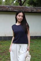 Rachel Rubber Loose Long Pants (White)