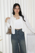 Jadira Knit Cardigan Top (Grey)