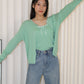 Joyce Knit Two Piece Top (Cream)