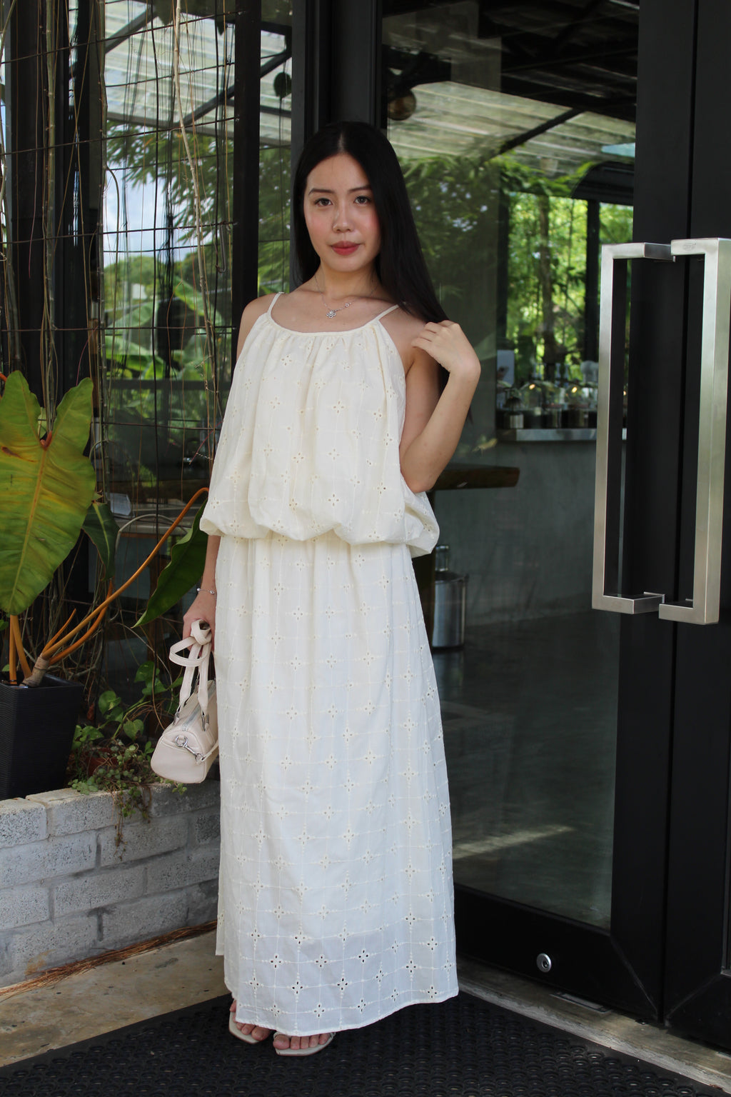 Odette Broderie Two Piece Skirt Set (Cream）
