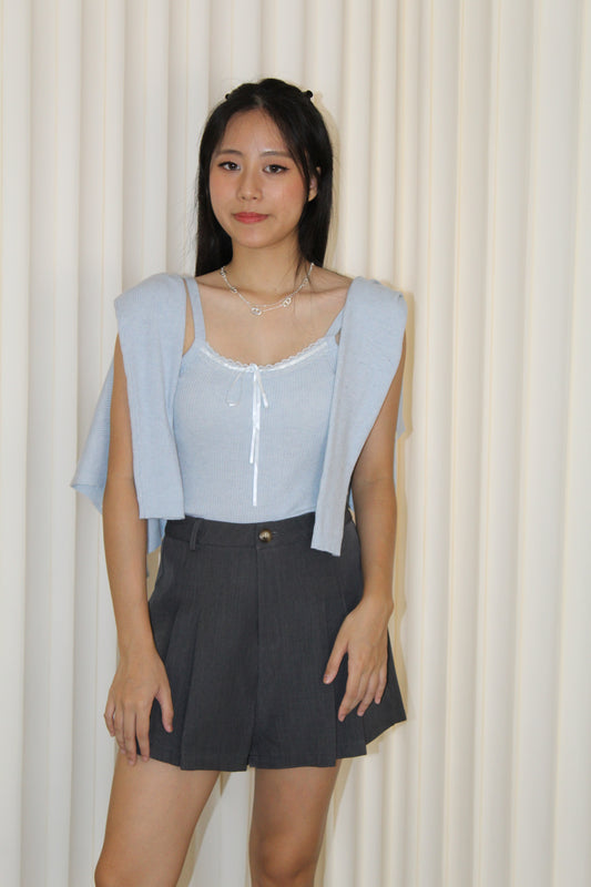 Joyce Knit Two Piece Top (Blue)