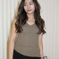 Carmen Asymmetrical Knit Top (Grey)