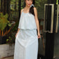 Odette Broderie Two Piece Skirt Set (Blue)