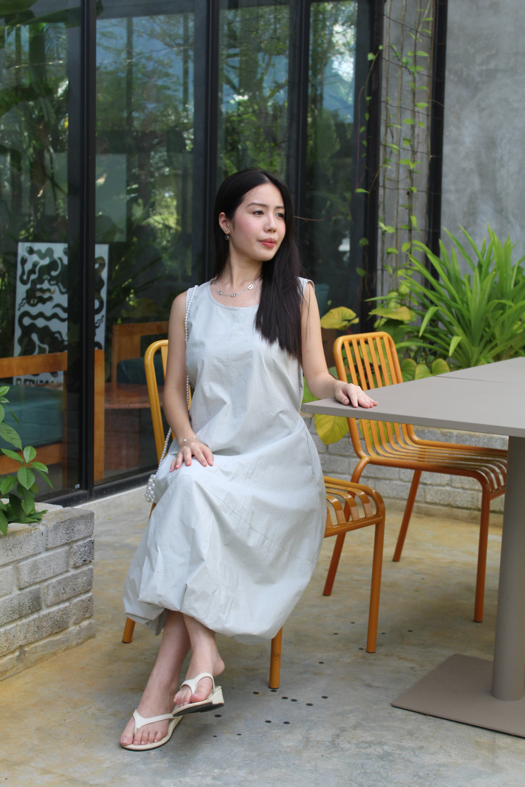 Riley Bubble Midaxi Dress (Grey)