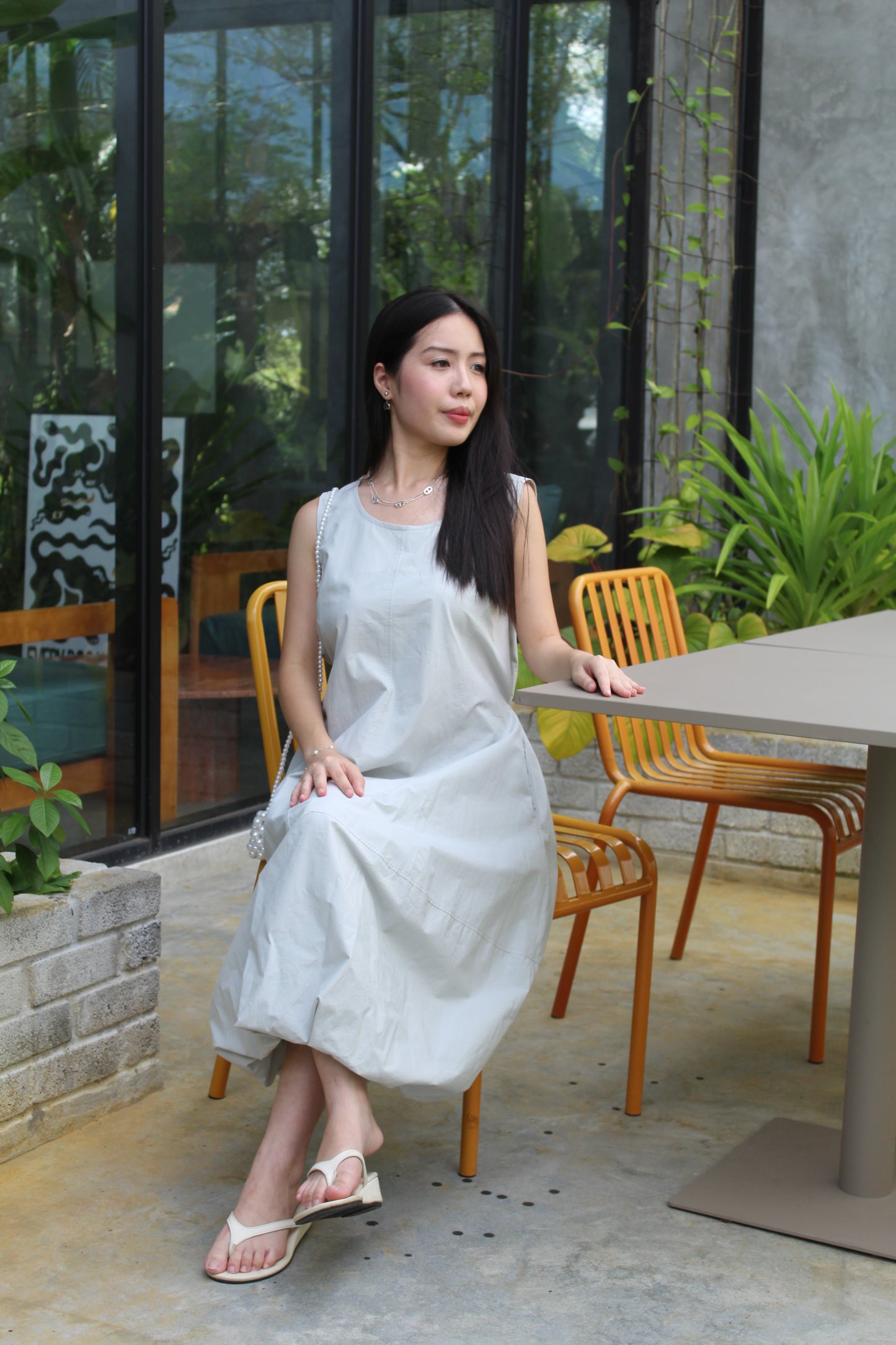 Riley Bubble Midaxi Dress (Grey)
