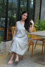 Riley Bubble Midaxi Dress (White)