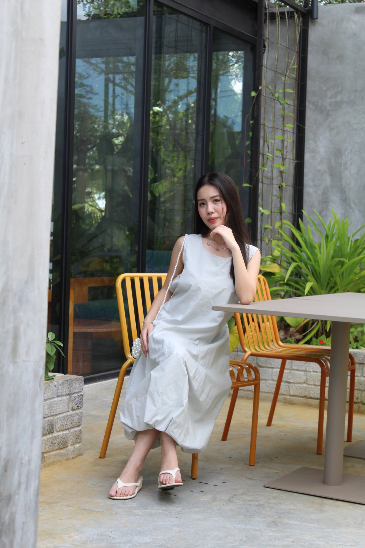 Riley Bubble Midaxi Dress (Grey)
