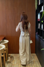 Blake Vest Two Piece Pants Set (Cream)