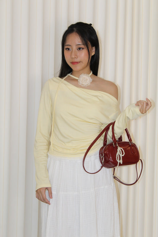 Tammy Lace Long Sleeve Top (Yellow)