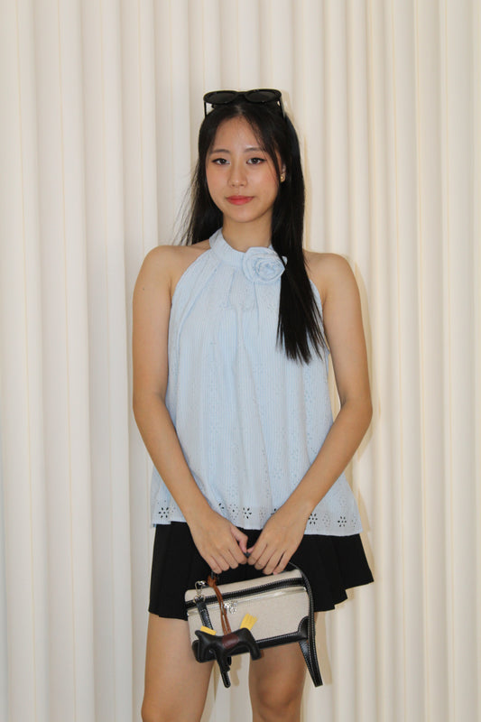 Edith Halter Top (Blue)