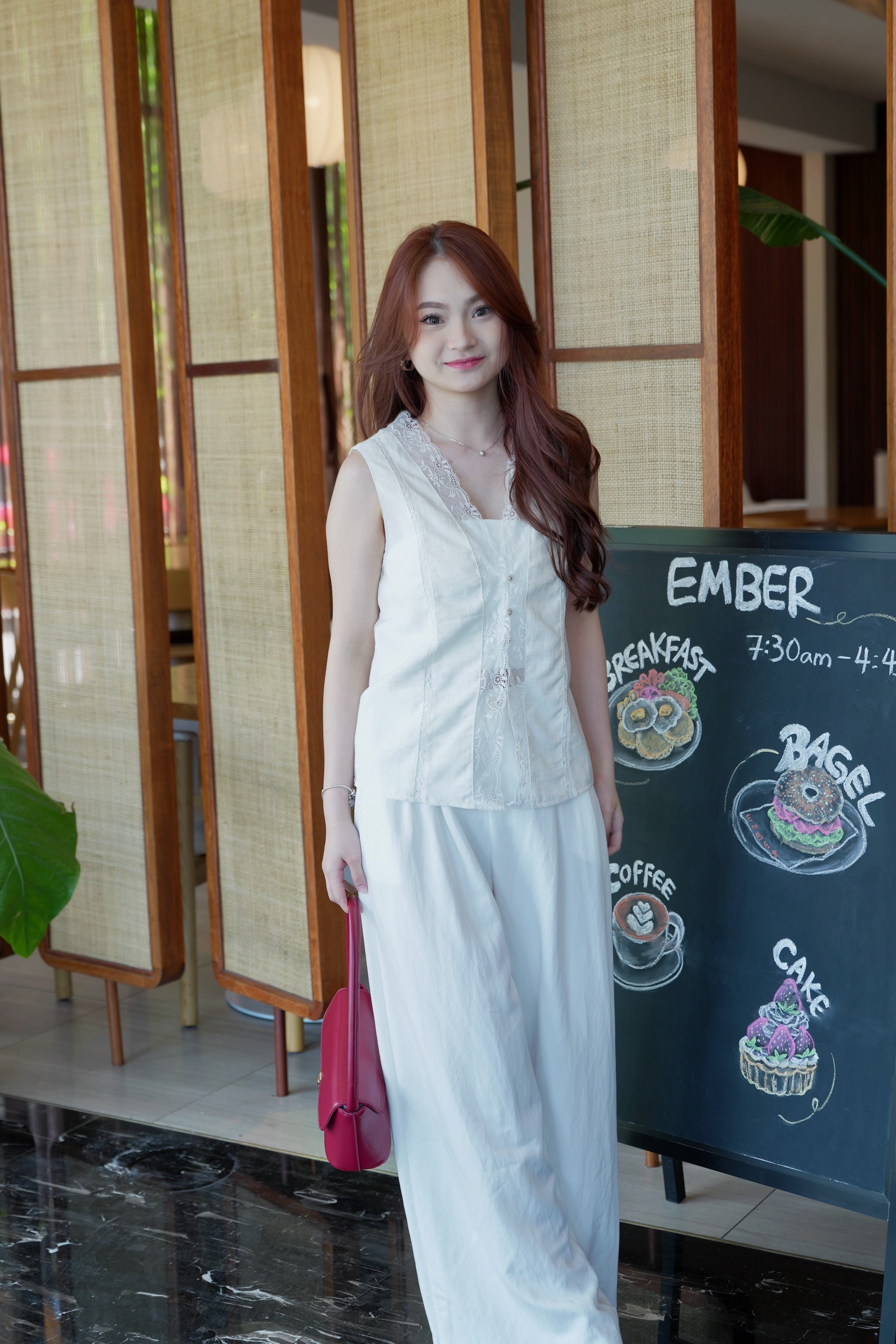 Teodora Flare Pants (White)