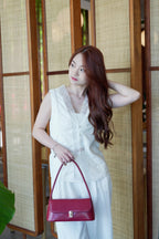Aurora Linen Lace Vest Top (Brown)