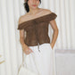 Yoona Eyelet Top (Brown)