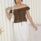Yoona Eyelet Top (Brown)