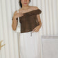 Yoona Eyelet Top (Brown)