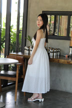 Francessa Broderie Maxi Dress (White)