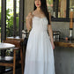 Francessa Broderie Maxi Dress (White)
