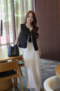Jayda Lace Satin Maxi Skirt (Cream)