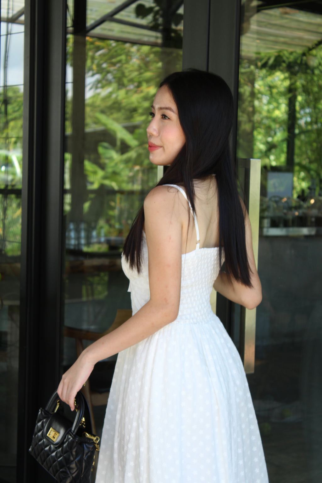 Francessa Broderie Maxi Dress (White)