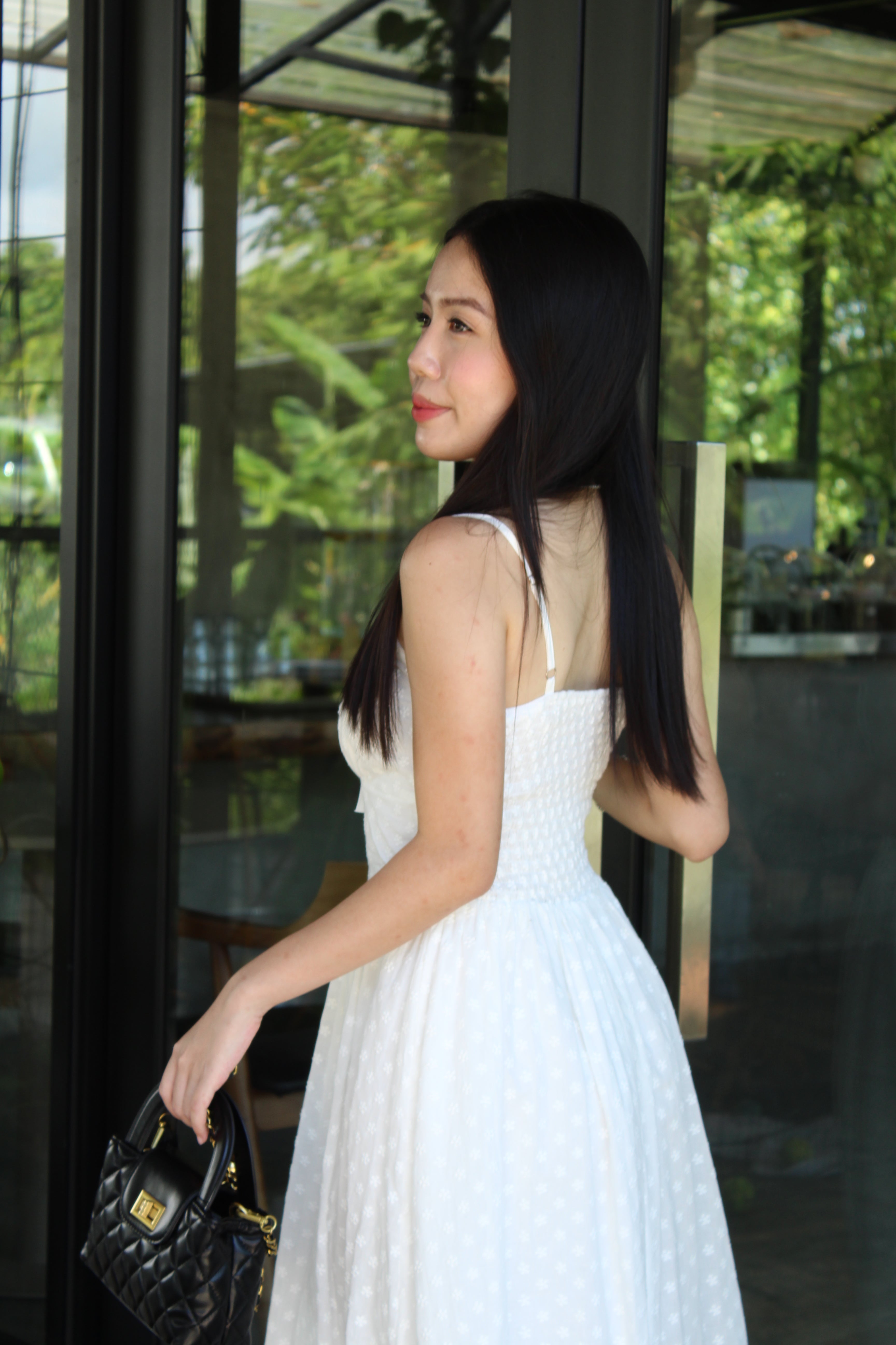Francessa Broderie Maxi Dress (White)