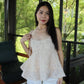 Nova Floral Cami Flare Top (Cream)