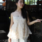 Nova Floral Cami Flare Top (Cream)