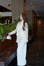 Teodora Flare Pants (White)