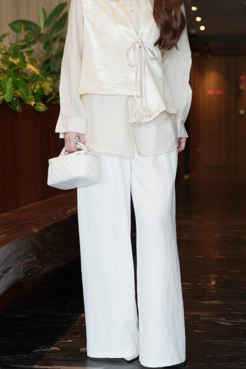 Teodora Flare Pants (White)