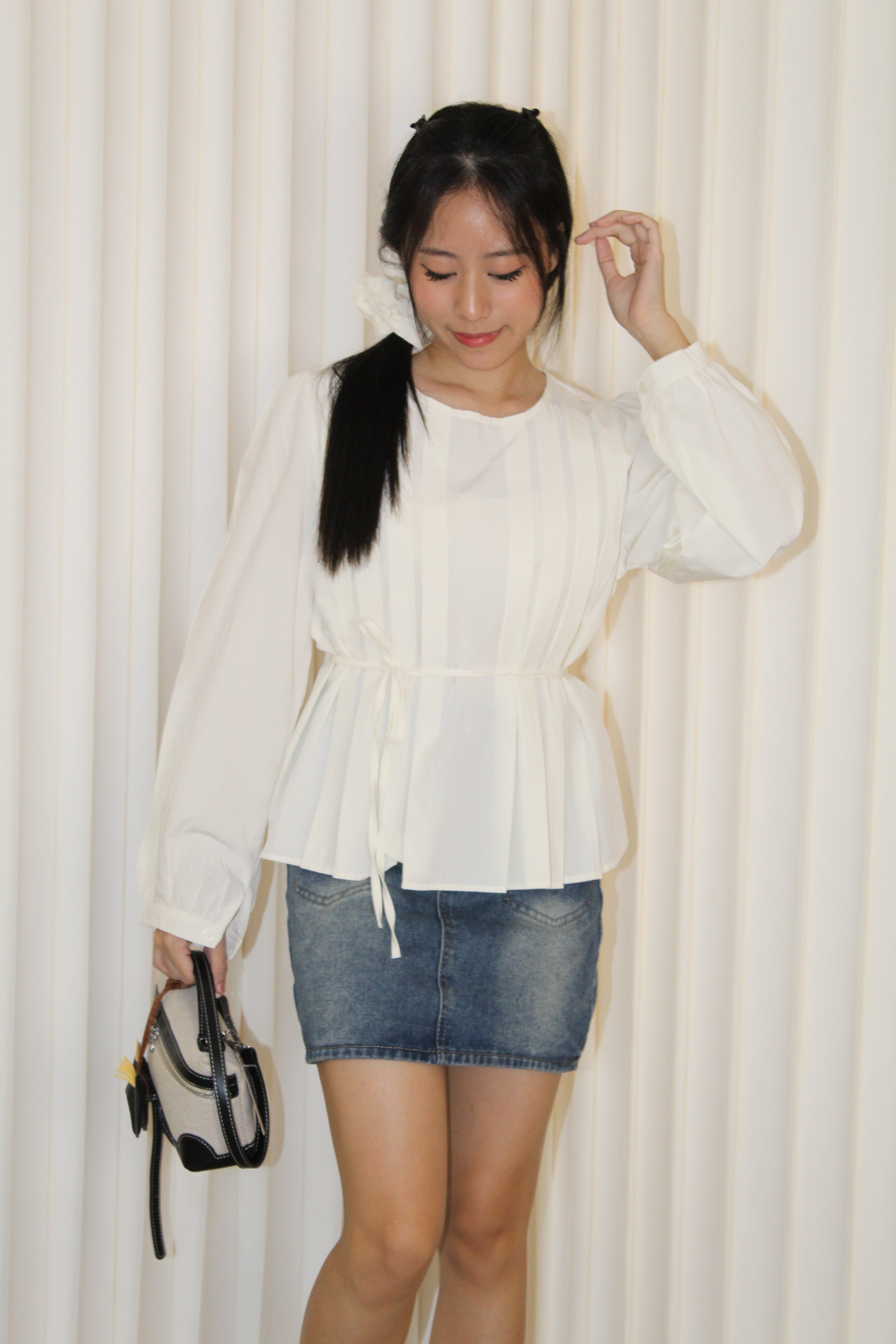 Lennon Flare Long Sleeve Top (Lilac)
