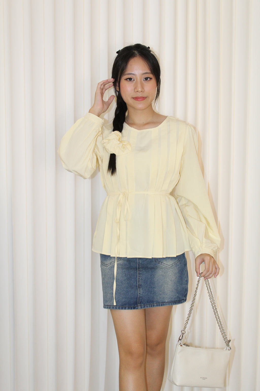 Lennon Flare Long Sleeve Top (Lilac)