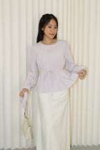 Lennon Flare Long Sleeve Top (Lilac)