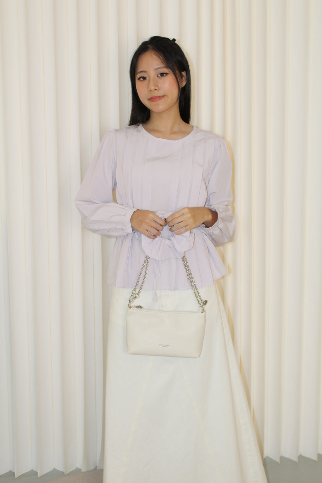Lennon Flare Long Sleeve Top (Lilac)