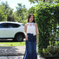 Liberty Denim Fish Tail Maxi Skirt (Blue)