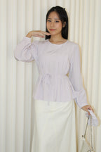 Lennon Flare Long Sleeve Top (Lilac)