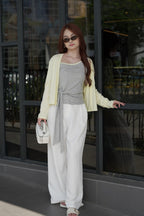 Jolene Stripes Two Piece Set Top (Yellow)