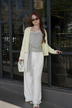 Teodora Flare Pants (White)