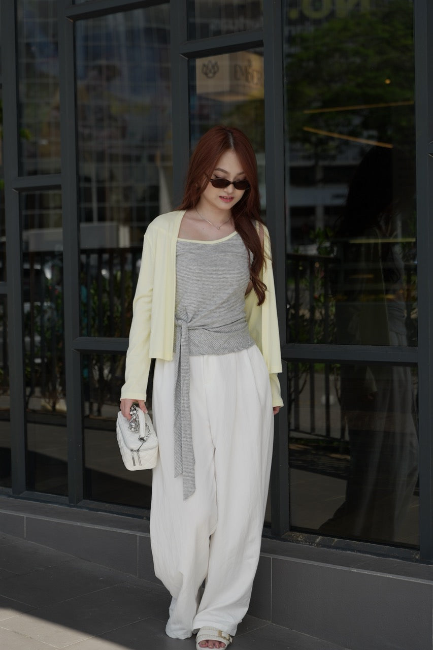 Jolene Stripes Two Piece Set Top (Yellow)