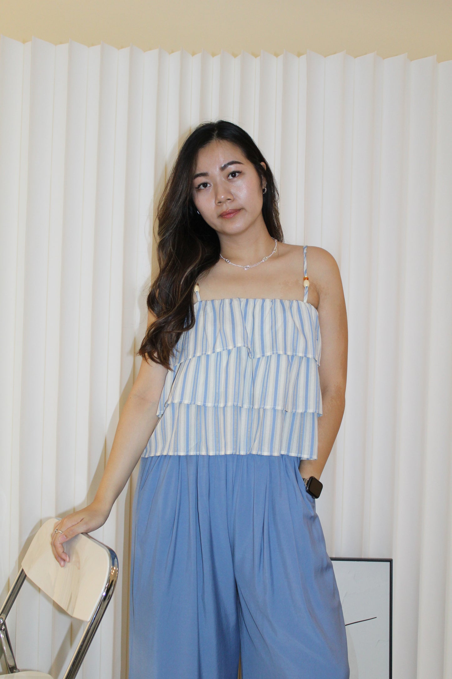 Zaira Stripes Top (Blue)