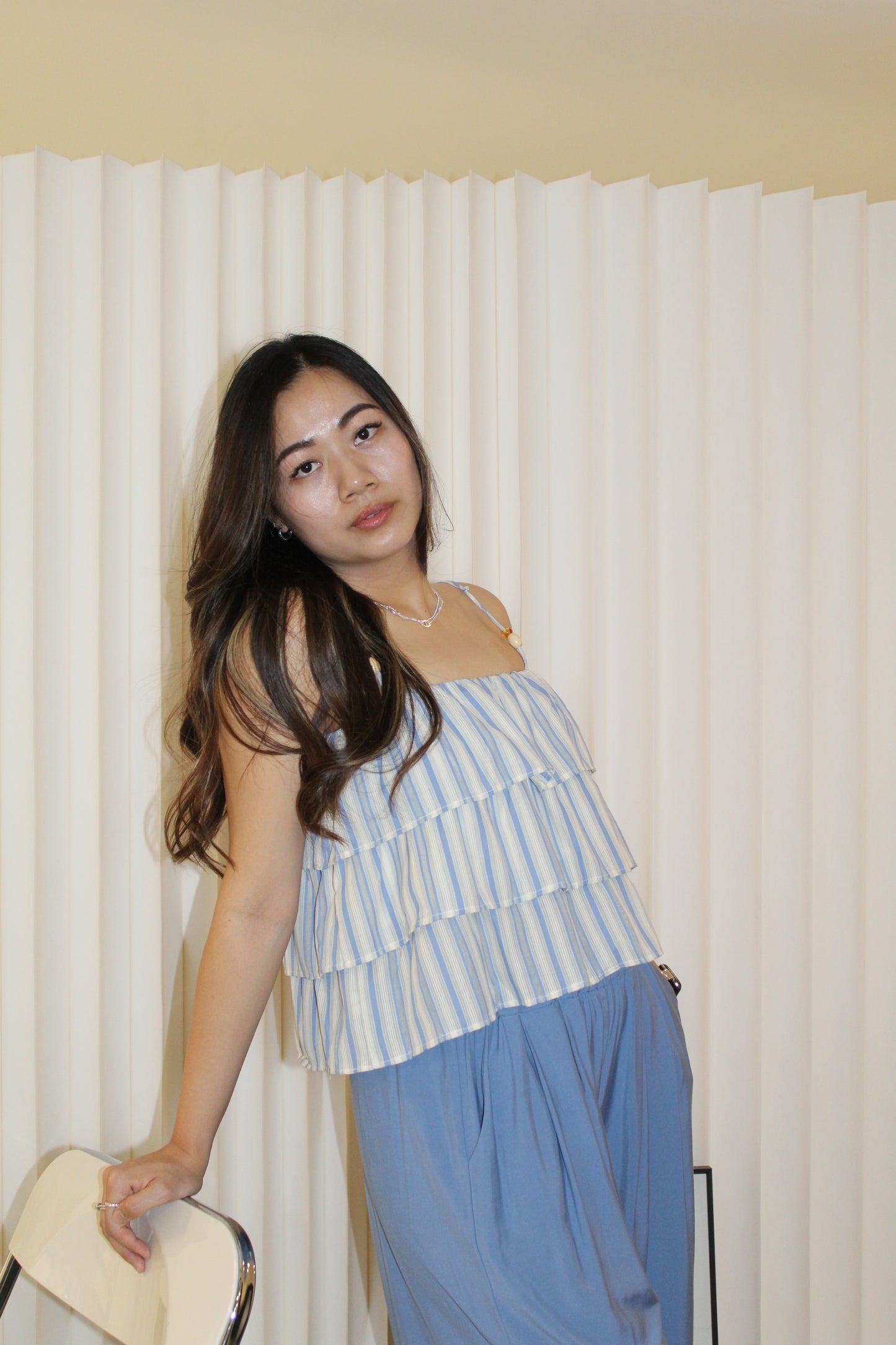 Zaira Stripes Top (Blue)