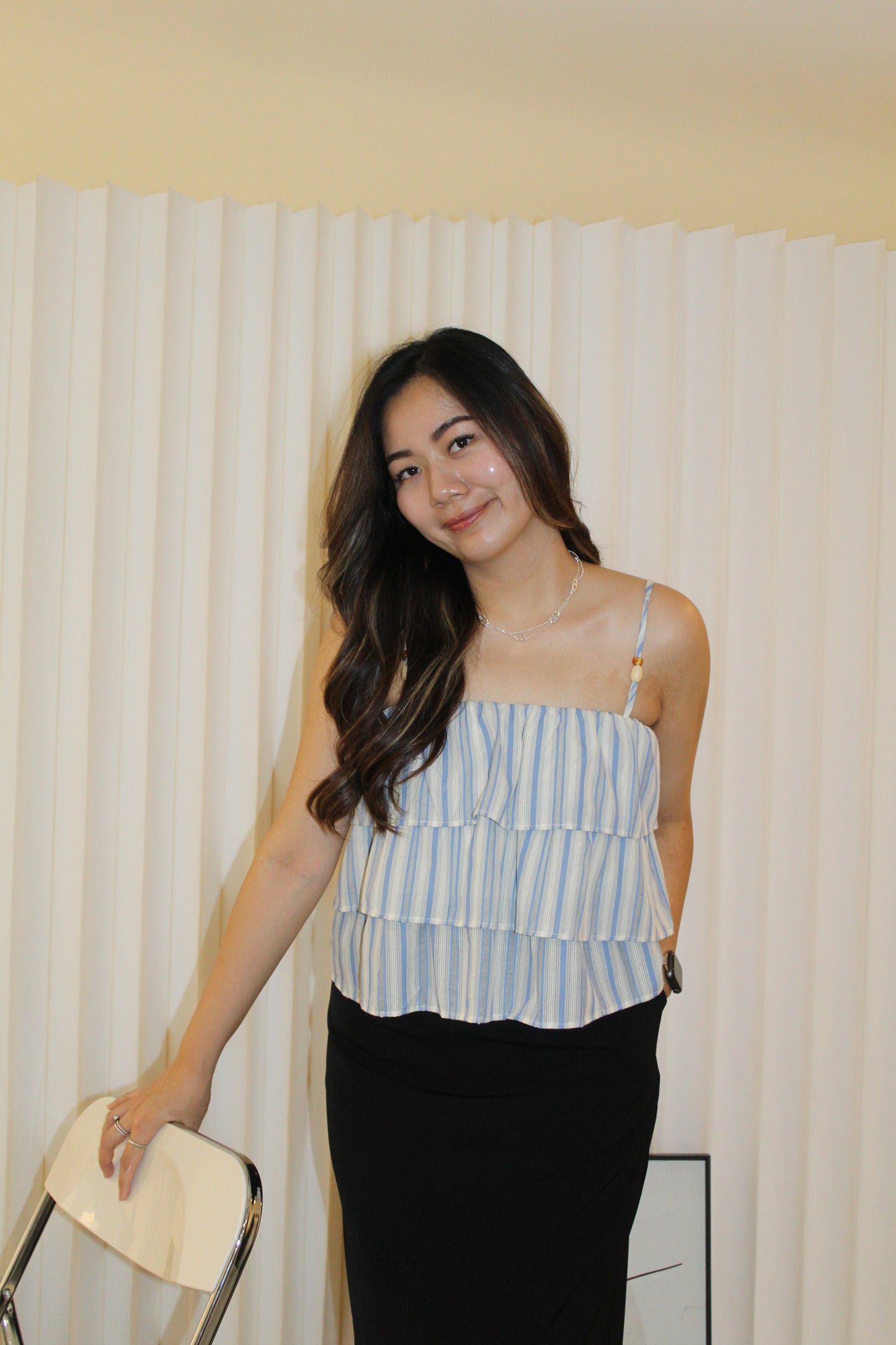 Zaira Stripes Top (Blue)