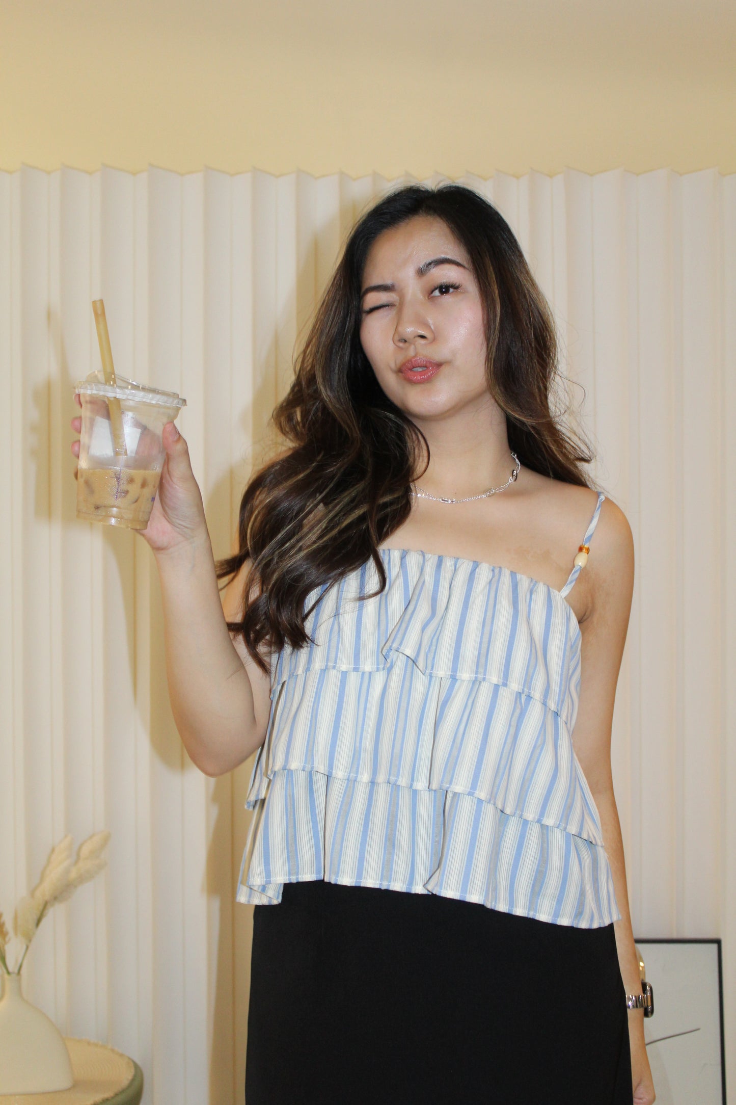 Zaira Stripes Top (Blue)