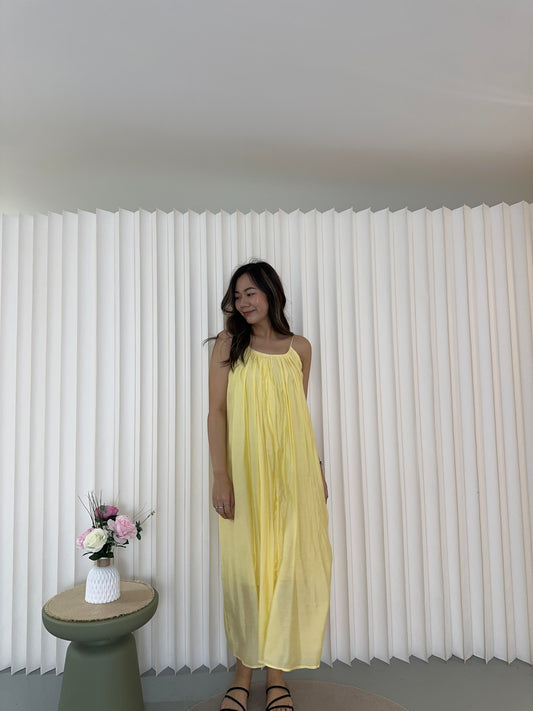 Rowey Midaxi Dress (Yellow)