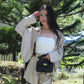 Giselle Linen Cotton Bermuda Shorts (Black)