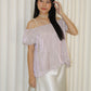Maisie Off Shoulder Flare Top (Lilac)