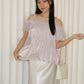 Maisie Off Shoulder Flare Top (Lilac)