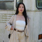 Quincey Cropped Jacket (Cream)