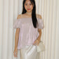 Maisie Off Shoulder Flare Top (Lilac)