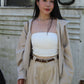 Quincey Cropped Jacket (Cream)