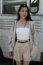 Quincey Cropped Jacket (White)