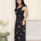 Danelle Printed Maxi Dress (Black)